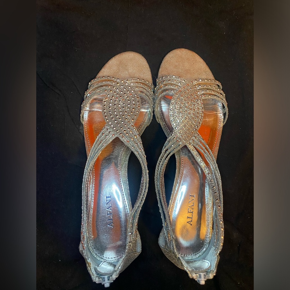 Alfani Silver Crystal Embellished Heels